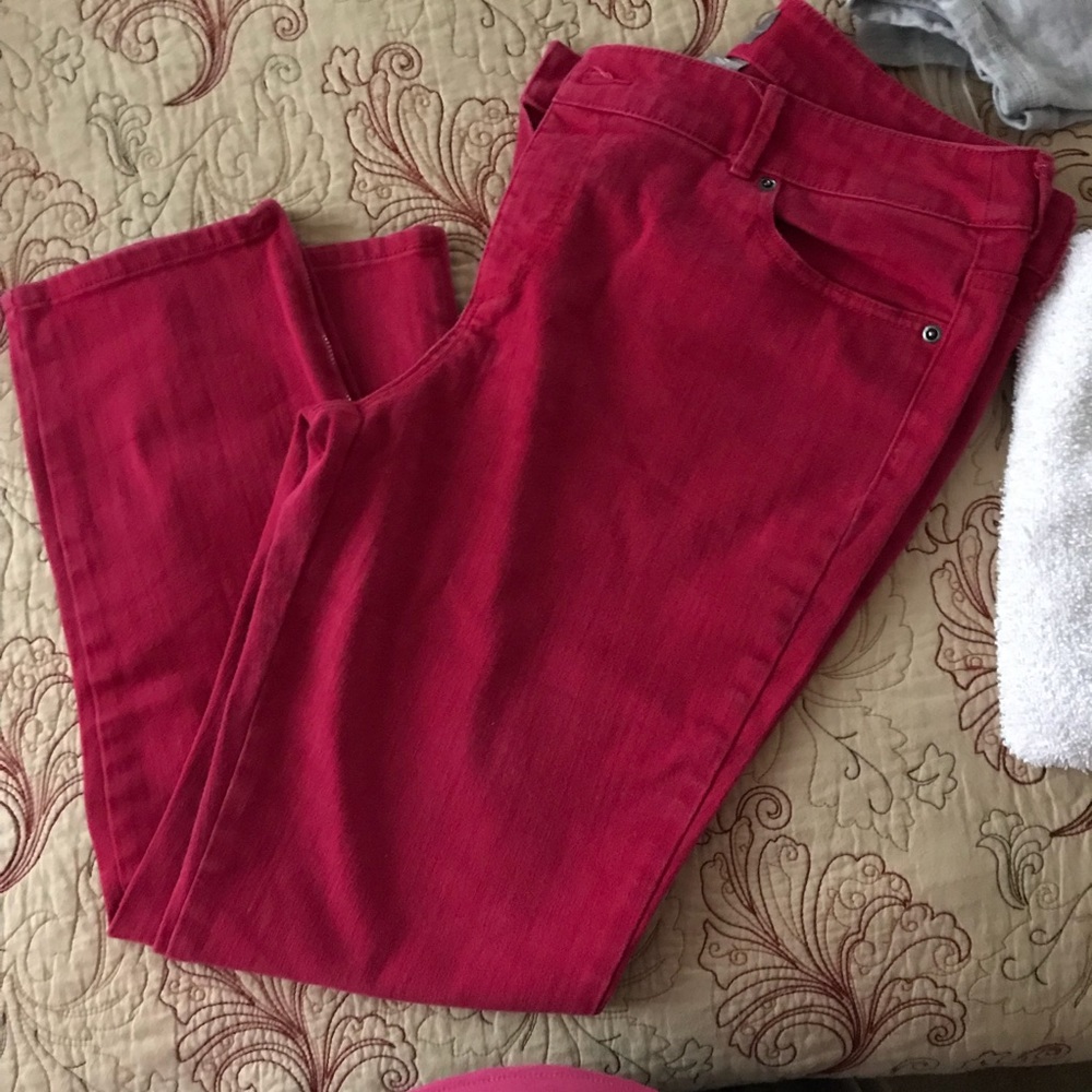 Red Chico Pants slimming
